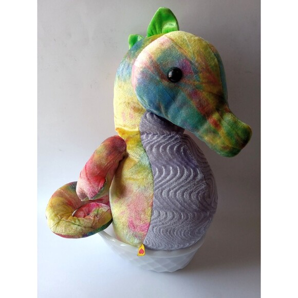 2012 Build-A-Bear Tie-Dye Seahorse 18" Rainbow Plush BABW EUC - Picture 3 of 16